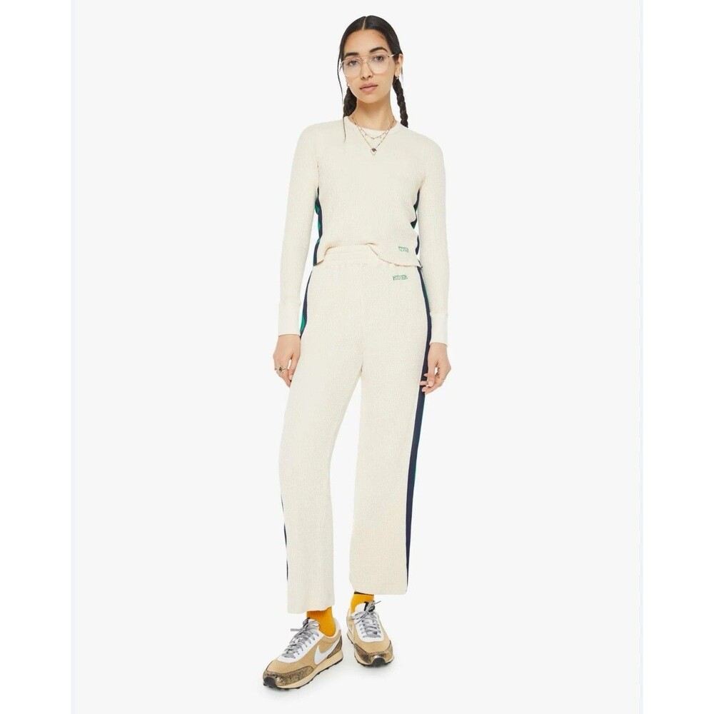 Mother Waffle Set Itty Bitty Crewneck and Keep Track Pants In School Pickup S